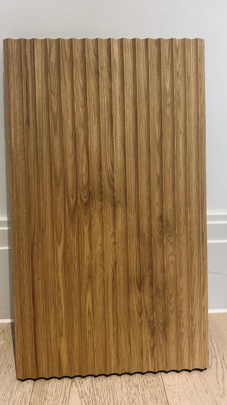 Oak reeded sample panel with rounded profile