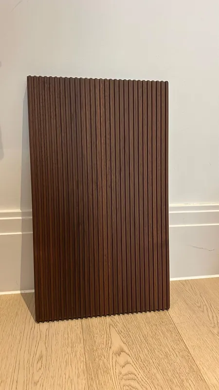 Tall American walnut fine-fluted panel
